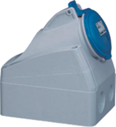 LEGRAND, CEE 16A Aufputzsteckdose, blau 3-polig (2P+PE), 6h (230V/16A), Schutzart IP44, IK09, 090167