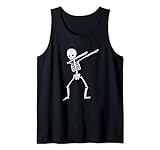 halloween dabbing scheletro divertente spaventoso dab dance pose creepy canotta