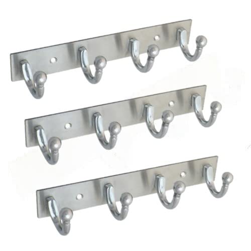 See full amazon price history chart for GHAR DWAR Heavy Duty Goli Stainless Steel Cloth Hanger Suitable for Bathroom Bedroom Kitchen Wall Hook Rail Hanging Scarf, Coat,Keys Tie Clothes Towel Door Robe Hanging (Pack of 3, Silver 4 Hook) GHAR DWAR Heavy Duty Goli Stainless Steel Cloth Hanger Suitable for Bathroom Bedroom Kitchen Wall Hook Rail Hanging Scarf, Coat,Keys Tie Clothes Towel Door Robe Hanging (Pack of 3, Silver 4 Hook) (B0BGRHB4FK) Amazon Price History, Amazon Price Tracker