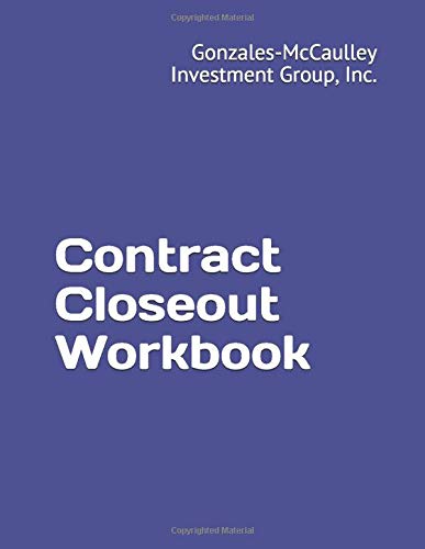 Contract Closeout Workbook