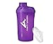 Produktbild AMITYUNION Frauen Protein Shaker 800 ml Lila Deluxe - ORIGINAL Eiweiß Shaker auslaufsicher - BPA frei mit Sieb, Skala für Cremige Whey Shakes, Gym Fitness Becher für Isolate, BCAA Pulver und Booster