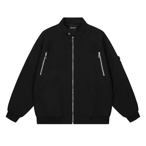 Image of Silent Vortex Men's Jacket Lightweight Bomber Jacket Casual Windbreaker Jackets Windproof Zip Up Coats with Pockets