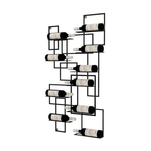 Dawselod Wine Rack Wall Mounted, Industrial Wall Mounted Wine Rac Black Wine Glass Rack Multi Functional Wine Storage Display Rack for Home Bar Dining Room Kitchen (Size : 1PCS)