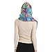 GuoChe Pashmina Like Women'S Scarves Fashion Christmas Abstract Shapes Flamingos and Holiday Icons Hooded With Pockets Hat Gloves set bufanda para mujer for Travel