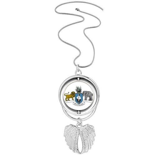 Collier Swaziland avec pendentif ailes d'ange en argent pour femme