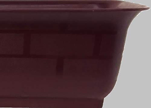 Image of 20 Inch Brownish Flower Pot Gamla with Bottom Tray Set of 4 (1 Small Free) / Indoor and Outdoor Use Pot /Plant Container /planters Rectangular Big Size for Terrace /Home Decor /pots Gardening