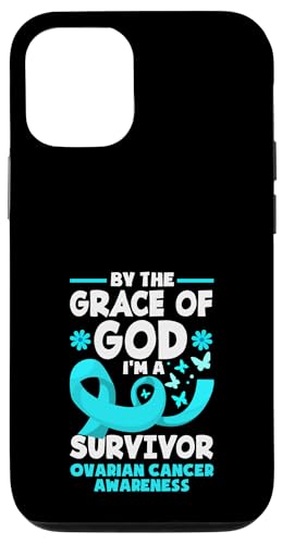 By The Grace Of God I'm A Survivor 卵巣がん啓発 スマホケース iPhone 12/12 Pro 用