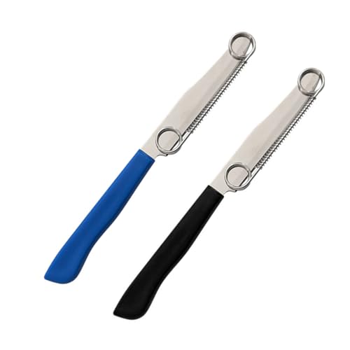 YIPFEN 2 Piezas Cuchillo, Cuchillo Mágico Compatible con, Cuchillo de Cocina Multifuncional para Cortes Precisos y Rápidos(Negro + Azul)