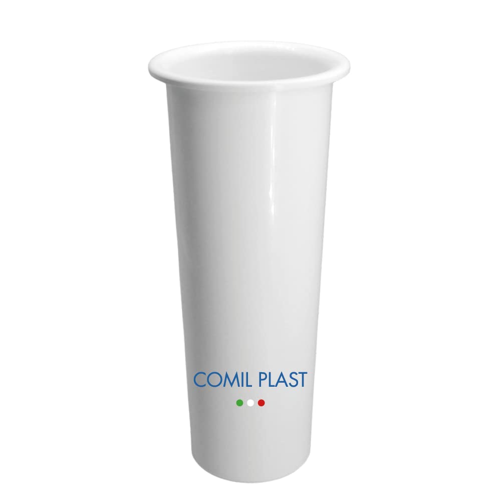 Comil Plast | Portafiori Interno in plastica per Vaso da cimitero Colore Nero | Diametro 10 cm, Altezza 20 cm