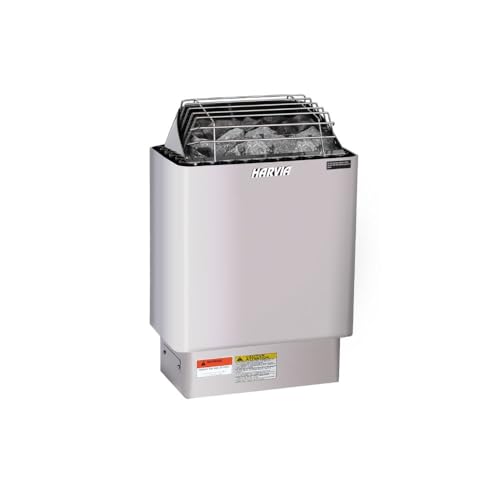 Harvia KIPW Series Sauna Heater, with Xenio Control Bundles (Sauna Stones Included) (KIP80W - 240V/1PH)