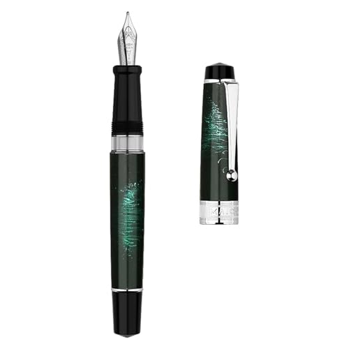 Stylo-plume en métal rechargeable fournitures de bureau avec plume M verte