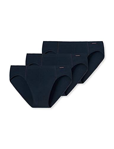 Schiesser Herren 3 PACK Slips mit weichem Bund - Essentials Blau (Dunkel Blau 803) L