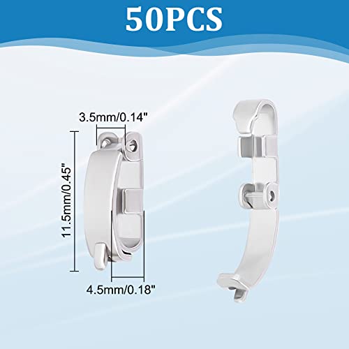 Unicraftale STAS-UN0041-57-US12 50Pcs Fold Over Clasps 11.5Mm Long Stainless Steel Jewelry Clasps Metal Jewelry Extender Micro Fold Over Clasps Bracelet Clasps thumb #1