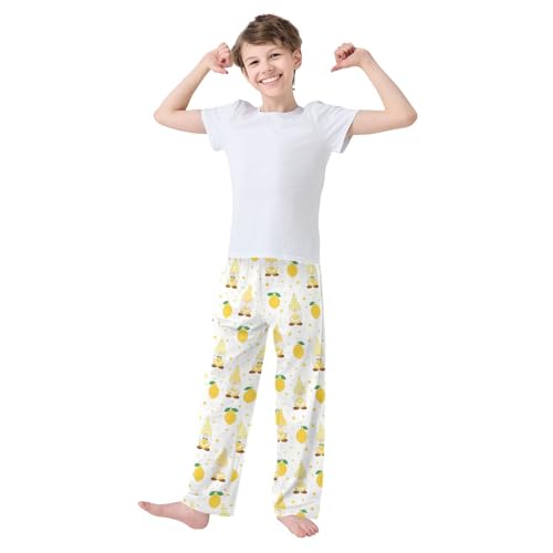 Mango Gnome Boys Long Pants Soft Trousers Elastic Waist Kids Lounge Bottoms with Pockets S-XL2