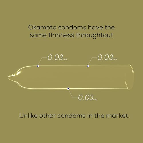 Image of Okamoto Condom | Ultra Thin Condoms for Men | Thinnest Premium Snug Fit Condoms | Made In Japan | 0.03 mm thin | 003 Realfit (3 Pcs Pack)