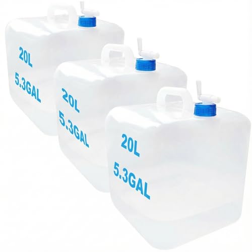 WMXWAN 3-Pack Collapsible Water Containers (20L)