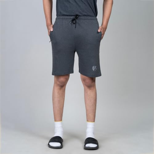 Image of Men's Solid Slim Fit Casual Shorts for Casual Wear | Stretchable Cotton Comfort Fit and High Performance for Everyday Wear | Running /Gyming Athleisure Shorts