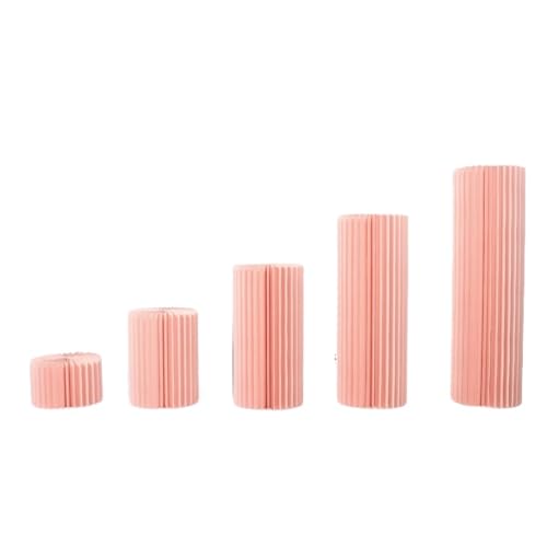 Supports cylindriques rose pour buffets de mariage chic