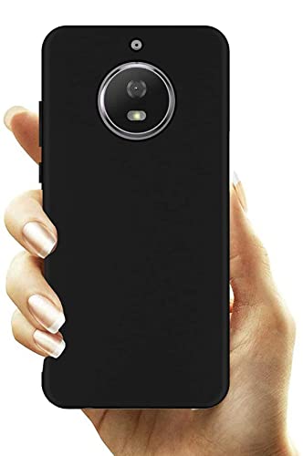 Image of Mobile Back Cover Case for Motorola Moto G5S (Silicone Case|CameraProtection|Black SC1510)