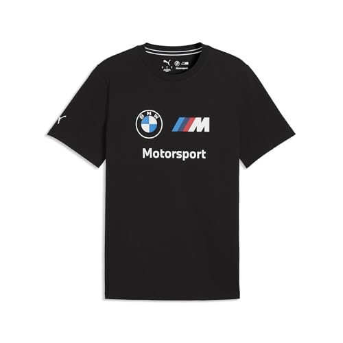 PUMA Mens BMW M Motorsport Essentials Logo T-Shirt Black SS26 X-Largearge BMW MMS Ess Tee