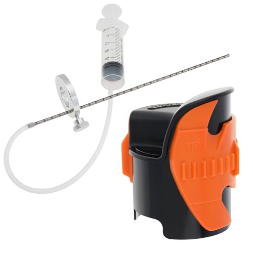 Image of Windance Motorcycle Front Fork Maintenance Tool Kit,Fork Seal Saver Cleaner 45mm-55mm Shock Repairing Tool + Fork Suspension Oil Level Measurement Gauge Oil Syringe Tool (Orange)