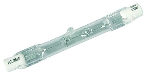 Voltman VOM521100 - Bombilla halógena alargada (R7S, 80 W, 78 mm)
