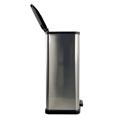 Caneca de basura para cocina 13.2 galones con pedal gris miniatura 2