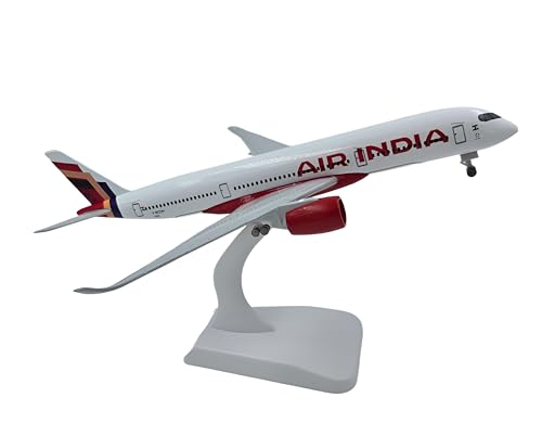 Image of New Air India Airbus A350 Diecast Aircraft Model 20 cm | Metal Plane Model with Landing Gear & Display Stand | Collectible Toy for Aviation Enthusiasts & Kids