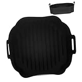 FUNOMOCYA Revestimiento Reutilizable para Freidora De Aire Cesta De Silicona Asas Laterales