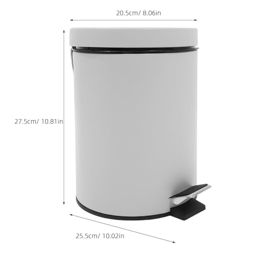 Caneca de basura con pedal 5L gris mate con tapa miniatura 2