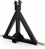 3 Point Trailer Hitch with 2' Receiver for Category 1, 3 Pt Tractor Quick Hitch Drawbar Adapter for Kubota, John Deere, BX, LM25H, WLM Tractor, NorTrac, Yanmar, Kioti, Cat