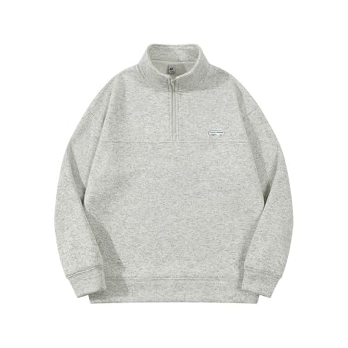PANVER Men Sweatshirt Men Classic Trend All-Match Sweatshirt Men Slim Fit Warm Comfortable Long Sleeve Sweatshirt Men Casual Fashion Sport Pullover A-Light Grey M