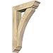 Ekena Millwork BKT0604X22X34THR01RDF Thorton Traditional Rough Sawn Bracket w/Offset Brace, Douglas Fir