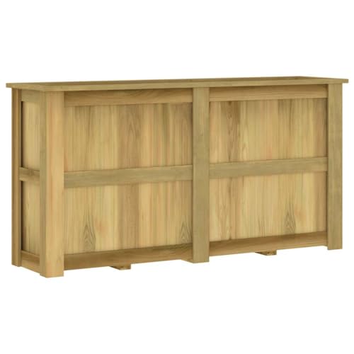 Jardinière surélevée en pin massif vert structure robuste et durable 196 cm - 2