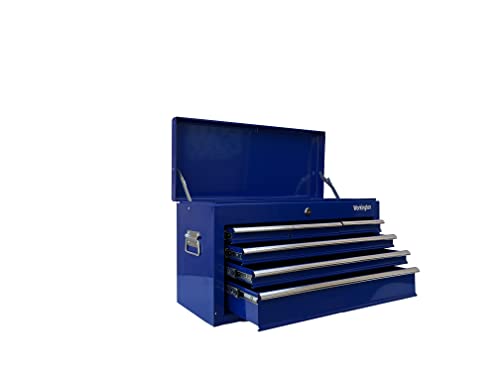Workington Portable Metal Tool Chest With 6 Drawers, 24" 6-Drawer Tool Chest Cabinet With Ball Bearing Drawer Slides, Steel Tool Storage Box Organizer 4005 Blue #TOP4