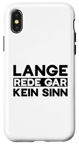 Lange Rede Gar Kein Sinn �h�C�c�� �ʔ��� ���� �X�}�z�P�[�X iPhone X/XS �p