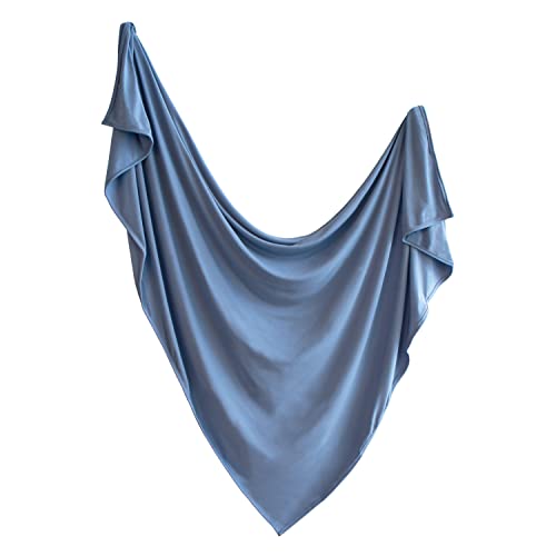 Image of mushie Stretchy Baby Swaddle Blanket | Extra Soft & Snug Fit | 47"x47" (Tradewinds)