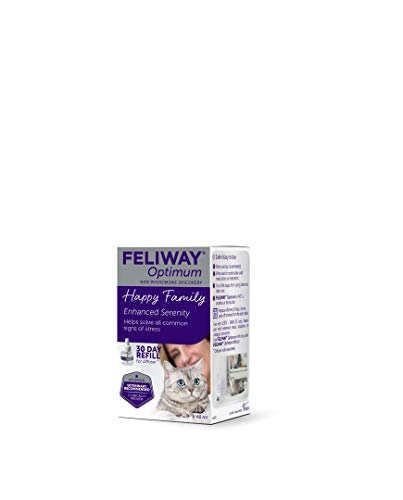 Feliway Optimum Refill, The Best Solution to Ease cat Anxiety, cat Conflict  and Stress in The Home