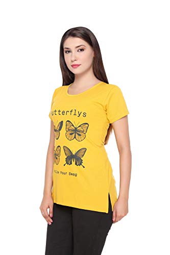 Image of In Love Women's Plus Size Longline T-Shirt with Side Pocket, 3 /4 Sleeve, Crew Neck