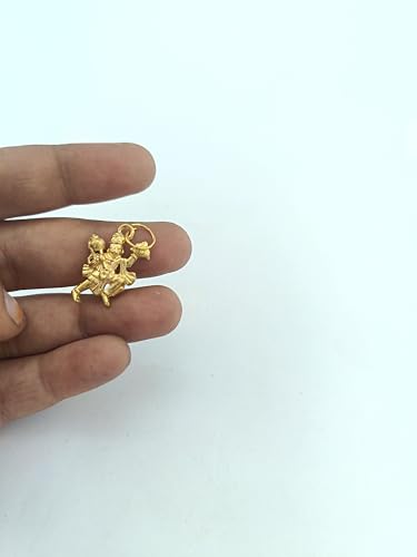 Image of Anjinaiya Hanuman God Hanuman Pendant for Men & Women -Gold Colour(Pack of 2Pcs)