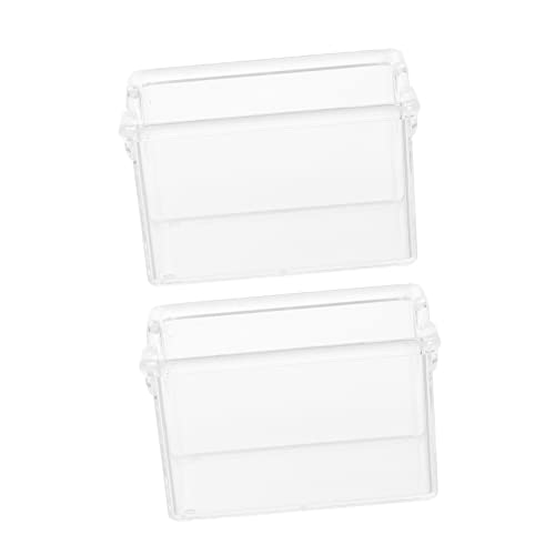 Hemobllo 2Pcs Transparent Tea Bag Box Clear Sugar Packets Storage Organizer for Tea Bags and Condiments and Design for Home Office Use