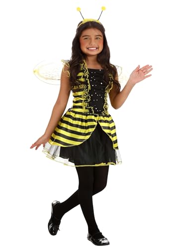 Disfraz infantil de abeja negra y amarilla miniatura 1