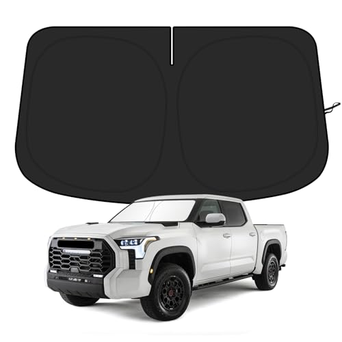 Windshield Sun Shade for Toyota Tundra 2022-2026 Car 4-Layer Front Window Covers Sun Visor Protector Foldable Blocks UV Rays Sunshade Custom Fit for Toyota Tundra Accessories