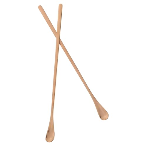 ifundom 2個爬虫類食事用スプーン 製ロングハンドル採用 小動物用給餌ツール トカゲやヤモリに 餌やり便利アイテム