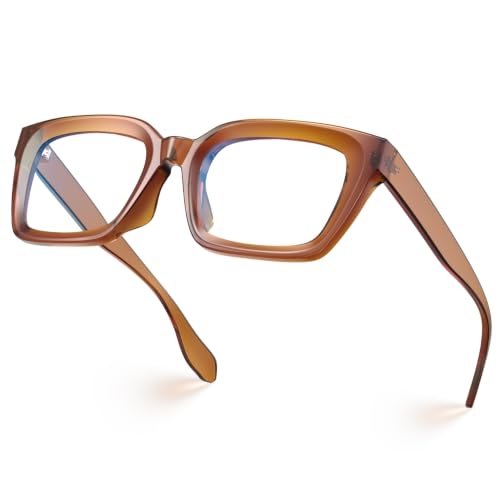Image of VISOONE Chunky Square Anti Glare UV400 Blue Light Blocking Computer Glasses