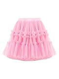 Kleinkind Kinder Mädchen Tuturock Minirock Tüllrock mit Falte Tütürock Prinzessinrock Ballett Tutu mit Elastischer Bund Kurzer Rock - Hellrosa Herstellergr. 110