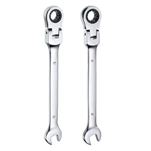 QUARKZMAN 2 Stück Flex-Kopf Ratschenschlüssel