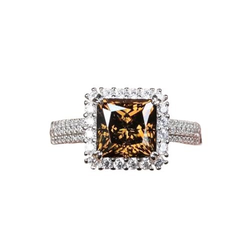 Moissanite champagne 3 carats bague tendance pour le quotidien
