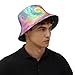 Tie-dye Funny Bucket Hat for Men Women Fashion Unisex Fishing Hat Fisherman Sun Caps Headwear for Outdoor Summer Travel Hiking Beach