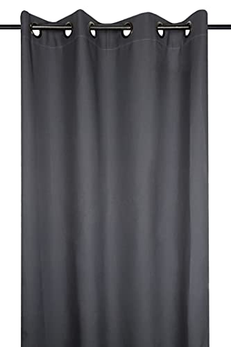 Stof - R64689011 Nelson Rideau Œillets Polyester Anthracite 240 x 135 cm